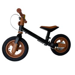   Fékkel szerelt futóbicikli – tanulóbicikli 2-3 éveseknek (Fekete/Barna)