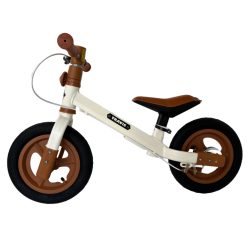   Fékkel szerelt futóbicikli – tanulóbicikli 2-3 éveseknek (Fehér/Barna)